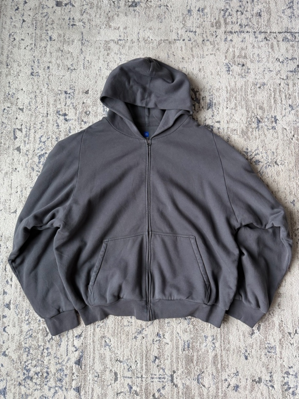 ✅ Yeezy Gap Engineered by Balenciaga Zip Up Hoodie Dark Grey